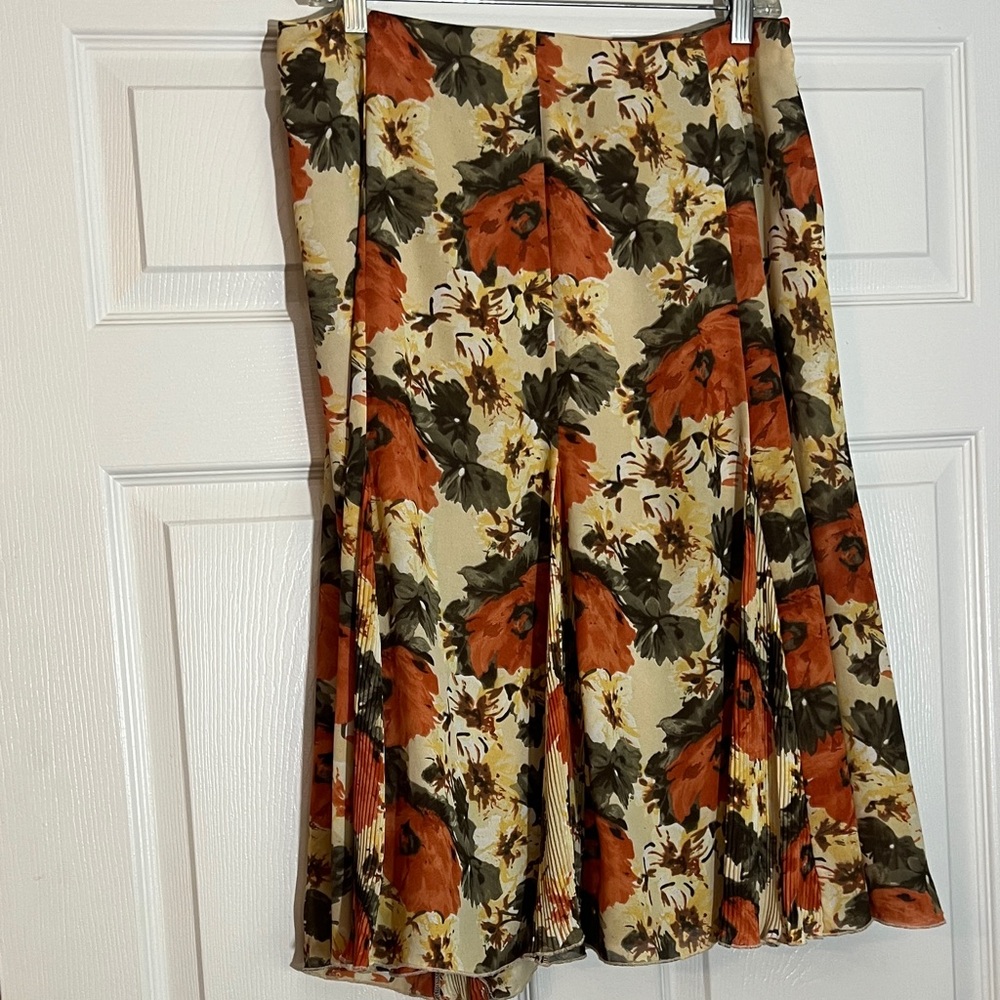 Floral A-Line Skirt - Multicolor